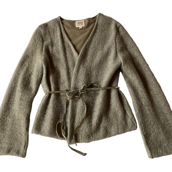 Gianfranco Ferre Studio Mohair Sweater Cardigan US10 IT46 - Picture 10 of 12